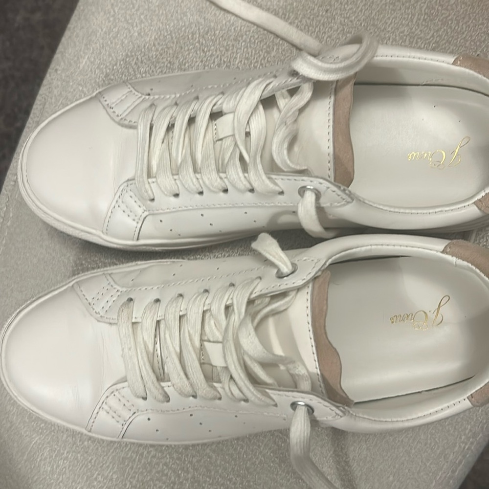 J Crew white tennis shoes. Size 7